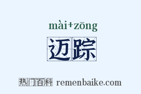 迈踪是什么意思的图片